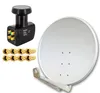 PremiumX DELUXE100 cm Alu Hellgrau Sat Schüssel Satelliten Produktbild-Vorschau 1