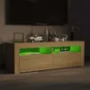 vidaXL TV skrinka s LED osvetlením Dub Sonoma 120x35x40 cm Náhľad obrázku produktu 3