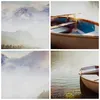 Bild auf Leinwand - Leinwandbild - Berge See Boot - Produktbild-Vorschau 8