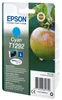 Packaging for an Epson Cyan T1292 ink cartridge with an image of an apple on the right side. Voir les images du produit