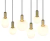 Lampada a sospensione DIVA bianco-nero-ottone 6xE27x10W Anteprima dell’immagine prodotto 10
