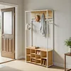 VASAGLE Kleiderständer, Garderobe mit Schuhregal, mit Haken Produktbild-Vorschau 2