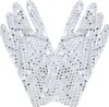 Handschuhe Pailletten kurz silber 22cm Produktbild-Vorschau 1
