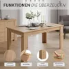 Homestyle4u Esstisch 120-160x80 cm ausziehbar Eiche Produktbild-Vorschau 6