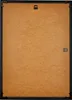 The back of a black picture frame with a brown backing board. Produktbild-Vorschau
