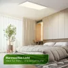 A modern bedroom with a large bed, curtains, and a ceiling light. Anteprima dell’immagine prodotto