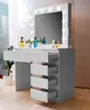 Aga Schminktisch mit Spiegel, Beleuchtung und Steckdose Produktbild-Vorschau 3