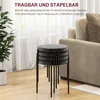 HOMCOM 4er-Set Esszimmerhocker Esszimmerstühle Küchenstuhl Produktbild-Vorschau 5