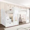 Flieks Etagenbett 90x200cm mit Stauraumtreppe, Kinderbett Produktbild-Vorschau 2