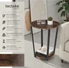 Table d’appoint SWINDON 50x62,5cm - Bois foncé industriel, Voir les images du produit 2