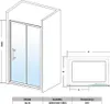 SONNI 140 x 185 cm silber-weiße Duschkabine, Schiebetür, Produktbild-Vorschau 7