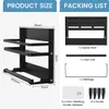 Uniqoos® Scaffale da parete nero salvaspazio con Anteprima dell’immagine prodotto 2