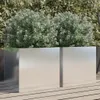 vidaXL Sadzarka 2 sztuki srebrna 42x40x39 cm stal Podgląd zdjęcia produktu 2