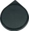 A black, round lid with a pointed handle is shown from a top-down perspective against a white background. Produktbild-Vorschau