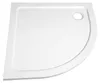 TECMI Gussmarmor-Duschwanne, Viertelkreis 90x90x3cm, R55 Produktbild-Vorschau 2