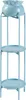 A light blue plant stand with a pot and two shelves against a white background. Náhled obrázku produktu
