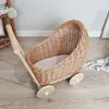 Puppenwagen aus weiden in der Farbe natural 48x30x45 cm Produktbild-Vorschau 4