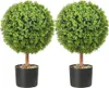2x Künstliche Buchsbaumkugel Ø40,6cm im Blumentopf - Garten Produktbild-Vorschau 1