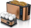 A copper-colored toaster and egg cooker set are displayed against a white background. Produktbild-Vorschau