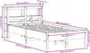 vidaXL Massivholzbett ohne Matratze 120x200 cm Kiefernholz Produktbild-Vorschau 7