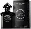 A black perfume bottle and its packaging are displayed against a black background. Podgląd zdjęcia produktu