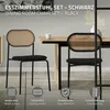 ML-Design set di 4 sedie da pranzo, nero, sedia da cucina Anteprima dell’immagine prodotto 2