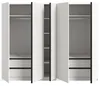 Kleiderschrank "Girona" in weiß Drehtürenschrank 5-türig Produktbild-Vorschau 9