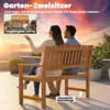 Outsunny Gartenbank 2-Sitzer Wetterfest Holzbank mit Produktbild-Vorschau 5