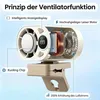 Clip Ventilator Auto USB wiederaufladbar, Mini Ventilator Produktbild-Vorschau 4