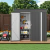 BEALIFE Metall-Gerätehaus 195x130x180 cm mit Bodenrahmen & Produktbild-Vorschau 1