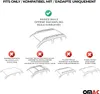 Diagrams showing different types of car roof rails and indicating compatibility for roof racks. Produktbild-Vorschau
