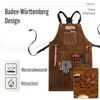 ROUGH Büffel Rau Wild Leder Arbeitsschürze, Grillschürze Produktbild-Vorschau 5