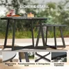 Outsunny Set de 2 tables d'appoint Empilable Table de Voir les images du produit 6