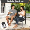Eikuavons Polyrattan Gartenbank Schwarz 2-Sitzer mit Produktbild-Vorschau 4