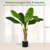 COSTWAY Set di 2 piante artificiali di palma tropicale, Anteprima dell’immagine prodotto 3