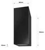 Ledvion 8er Set LED Wandlampe IP54 35W GU10 schwarz dimmbar Produktbild-Vorschau 7