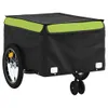 vidaXL Rimorchio per biciclette nero e verde 45 kg di ferro Anteprima dell’immagine prodotto 4