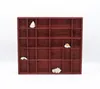 Woodweaver | Schmuckregal Holz Bordeaux – 28 Fächer Produktbild-Vorschau 2