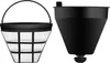 Two coffee maker parts, a filter basket and a filter holder, are shown against a white background. Produktbild-Vorschau