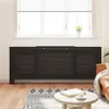 vidaXL Rivestimento per radiatori in MDF nero 205 cm Anteprima dell’immagine prodotto 9