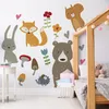 Muralo Wandsticker Mrchenhafte Waldtiere mit Blumen 125 x Produktbild-Vorschau 3