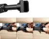 A sequence of three images showing how to attach a car mount to a car seat headrest. Voir les images du produit