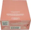 The image shows the side and bottom of a pink cardboard box for Valentino perfumes. Produktbild-Vorschau