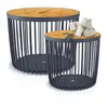 TONI ZEN Draht-Beistelltisch mit Bambusdeckel | 50 L | H x Produktbild-Vorschau 2