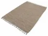 carpetfine Flickenteppich Kelim Chindi Uni Taupe 60x90 cm, Produktbild-Vorschau 2