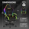 Gaming Stuhl, Bürostuhl Ergonomischer Gaming Sessel mit LED Produktbild-Vorschau 2