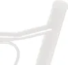 Close-up of a white metal chair leg and armrest. Náhled obrázku produktu