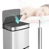RIBELLI Sensor Poubelle 72 L, 4 compartiments, argent -  Voir les images du produit 4