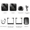 A flat lay of a wireless microphone system and its accessories, neatly arranged against a white background. Náhled obrázku produktu