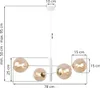 Lampe à suspendre Vicenza blanc-doré 4 flammes avec Voir les images du produit 6